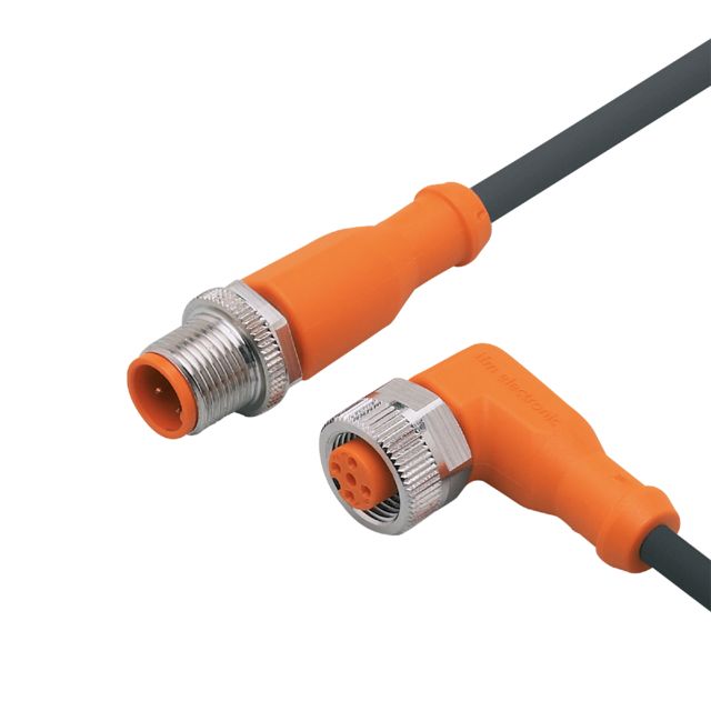 ifm EVC062, Straight Male 1 way M12 to Right Angle Female 1 way M12 Actuator/Sensor Cable, 1m