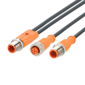 ifm EVC843, Straight Male 5 way M12 to Straight Female 5 way M12 Communication Cable, 2m