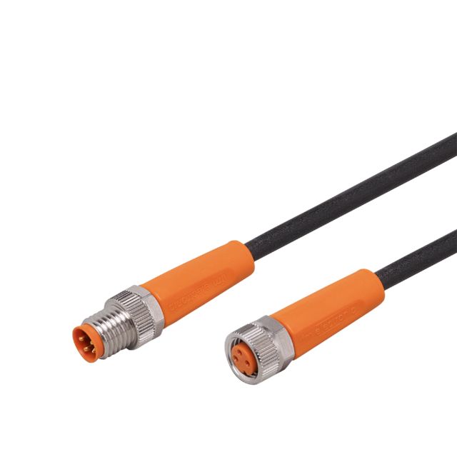 ifm EVC306, Straight Male 1 way M8 to Straight Female 1 way M8 Actuator/Sensor Cable, 600mm