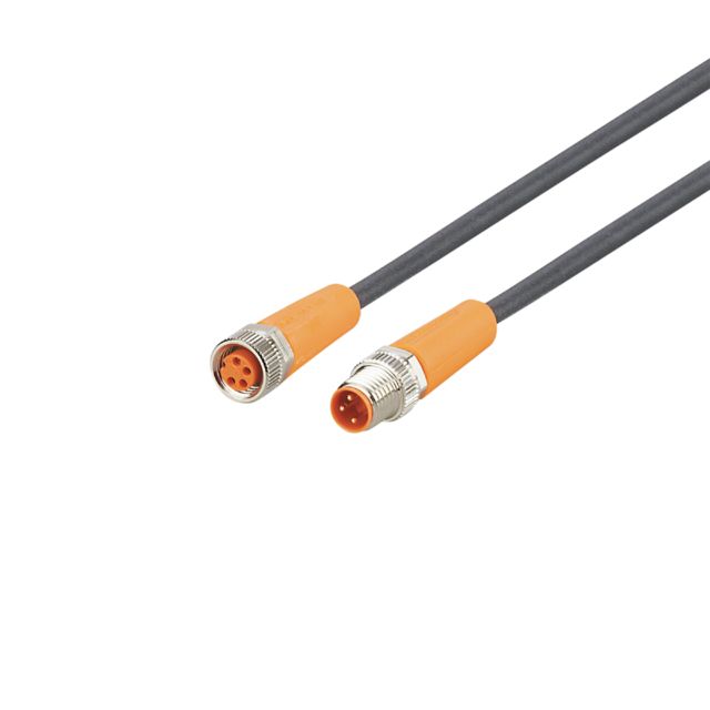 ifm EVC273, Straight Male 1 way M8 to Straight Female 1 way M8 Actuator/Sensor Cable, 2m