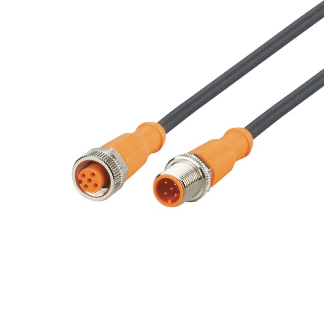 ifm EVC056, Straight Male 1 way M12 to Straight Female 1 way M12 Actuator/Sensor Cable, 600mm