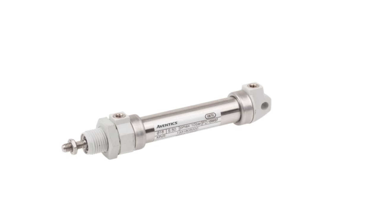 AVENTICS 1332501000 Roundline Cylinder - , 25mm Bore, 12mm Stroke, ICM Series, Double Acting