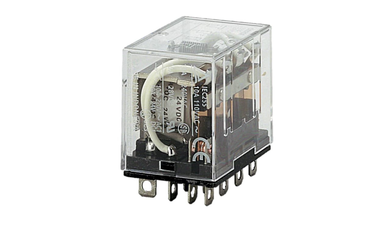 Omron LY4 100/110VAC, Plug In Power Relay, 100 → 110V ac Coil, 10A Switching Current, 4PDT