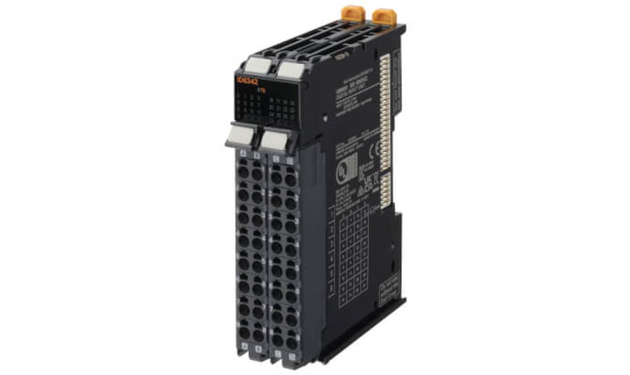 Omron NX-ID6342, NX Series Digital I/O Module for Use with Screwless Clamping Terminal Block 12 mm Width or 24 mm Width, NPN, 24 V - generaltechuae