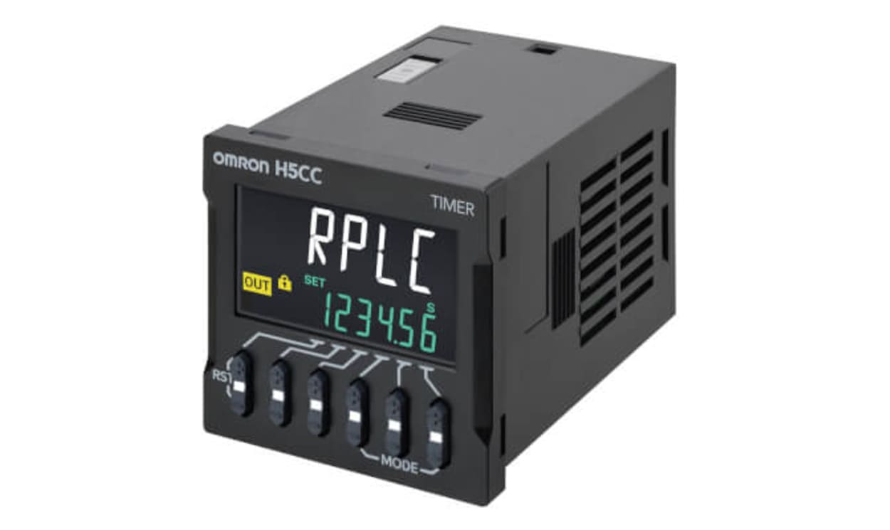 Omron H5CC-L8D, H5CC Series Flush Mount Timer Relay, 12 → 48V, 0.001s → 999999h, 2-Function, SPDT - generaltechuae