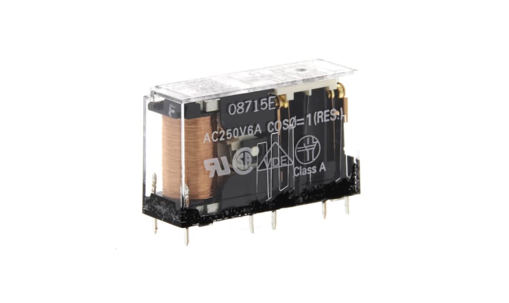 Omron G7SA-2A2B 24VDC, PCB Mount Force Guided Relay, 24V dc Coil Voltage, 4 Pole, DPDT
