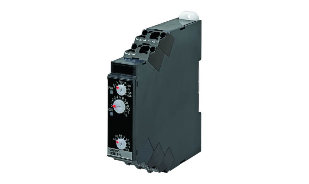Omron H3DT-L1 24-240VAC/DC, H3DT Series DIN Rail Mount Timer Relay, 24 → 240V ac/dc, 2-Contact, 0.1 s → 1200 h, SPDT