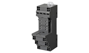 Omron PYF-08-PU-L, MY2 8 Pin 250V ac DIN Rail Relay Socket, for use with H3Y Series Timer, H3YN Series Timer