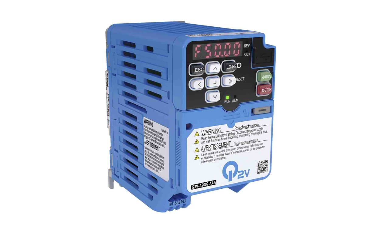Omron Q2V-AB004-AAA, Inverter Drive, 0.75 kW, 1 Phase, 200 V ac, 3.5 A, Q2V Series - generaltechuae
