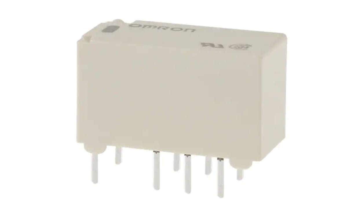 Omron G6S-2F DC12, Surface Mount Signal Relay, 12V dc Coil, 2A Switching Current, DPDT