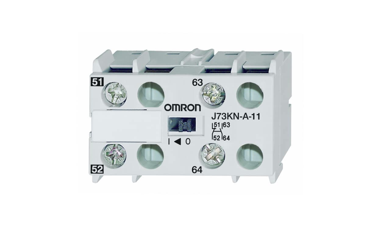 Omron J73KN-A-11, Auxiliary Contact Block, 2 Contact, 1NC + 1NO J73KN - generaltechuae