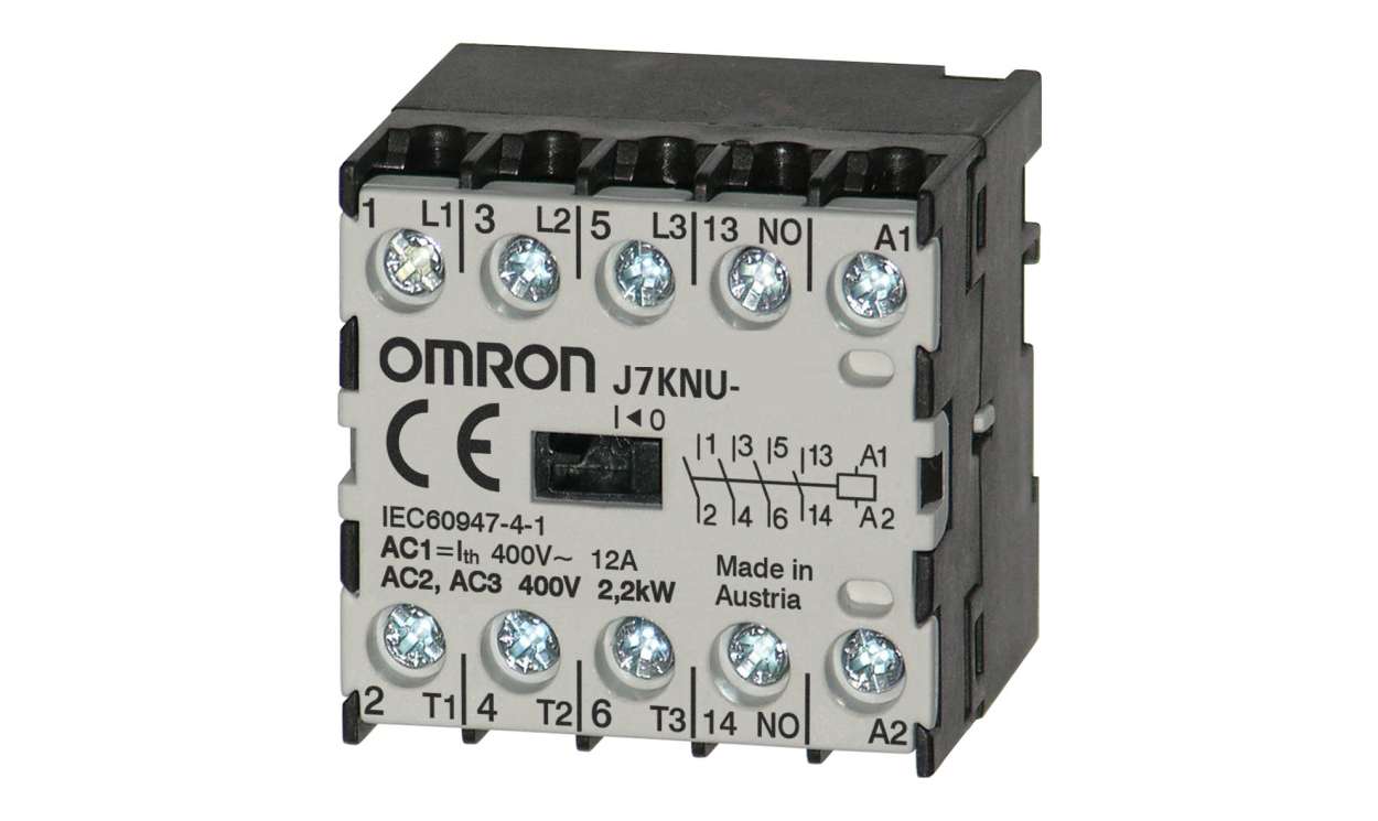 Omron J7KNU-05-01 48, Contactor, 48 V ac Coil, 3-Pole, 5 A, 2.2 kW, 1NC - generaltechuae