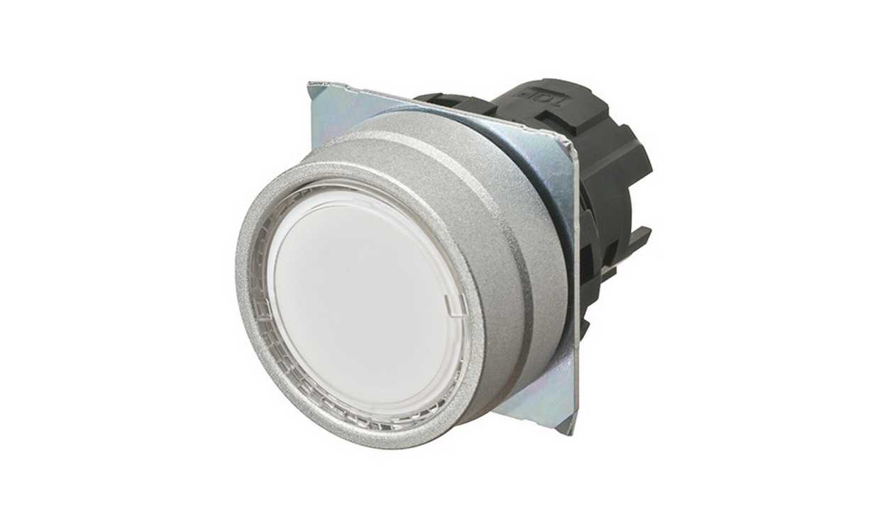 Omron A22NZ-MNM-TWA, A22NZ Series White Momentary Push Button Head, 22mm Cutout