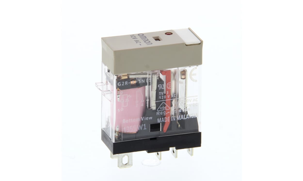 Omron G2R-1-SN 12VAC (S), Plug In Non-Latching Relay, 12V ac Coil, 10A Switching Current, SPDT