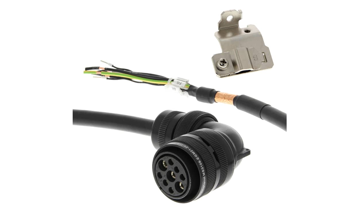 Omron R88A-CA1E003BF-E, Cable for Use with Servo Motor, 3m Length, 900 → 1500 W, 400 V - generaltechuae