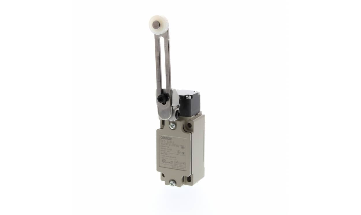 Omron D4B-2116N, Adjustable Roller Lever Limit Switch, 1NC/1NO, IP67, Metal Housing, 400V ac Max, 10A Max