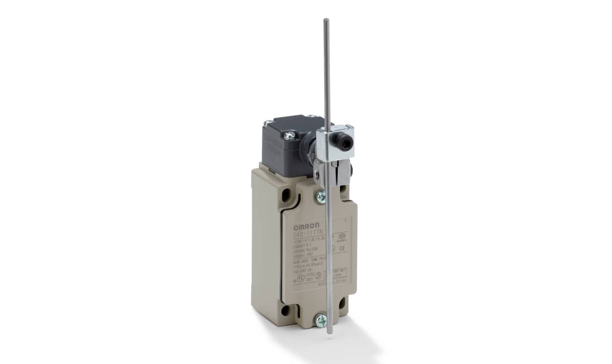 Omron D4B-4A17N, Adjustable Roller Lever Limit Switch, 2NC, IP67, Metal Housing, 400V ac Max, 10A Max