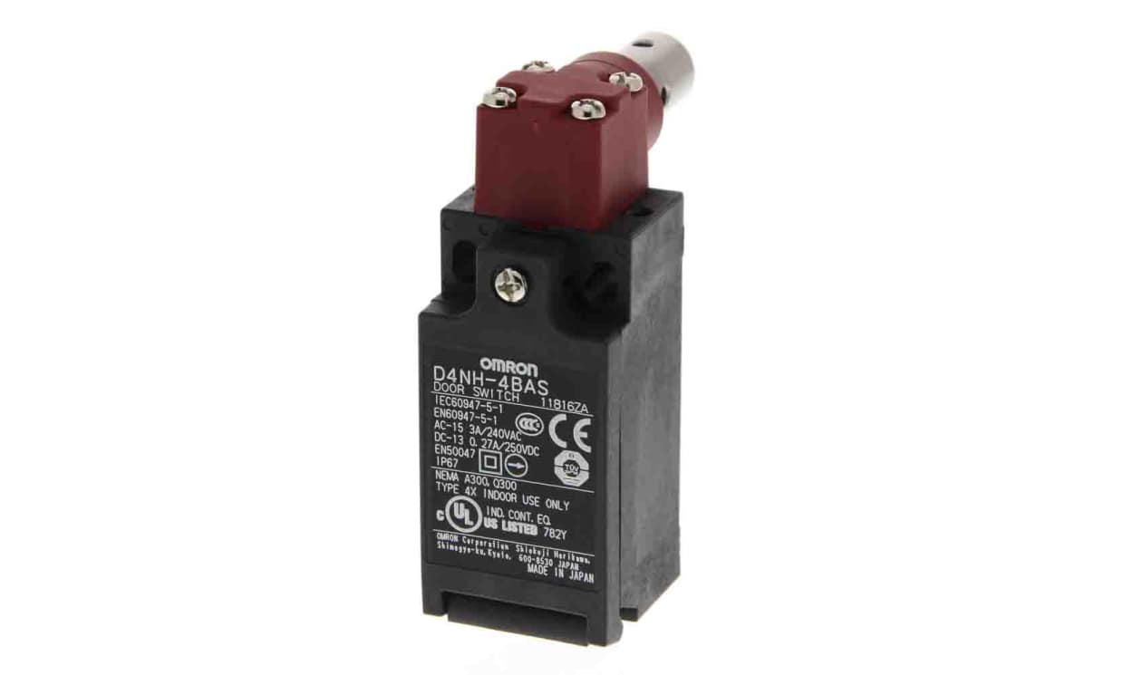 Omron D4NH-4CAS, Limit Switch, 2NC/1NO, IP67, DPST, Metal Housing, 240V ac Max, 10A Max