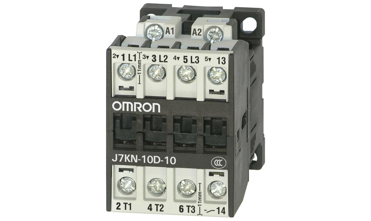 Omron J7KN-10D-10 24, J7KN Series J7KN Contactor, 24 V ac Coil, 3-Pole, 10 A, 4 kW, 3NO, 380 → 415 V ac - generaltechuae