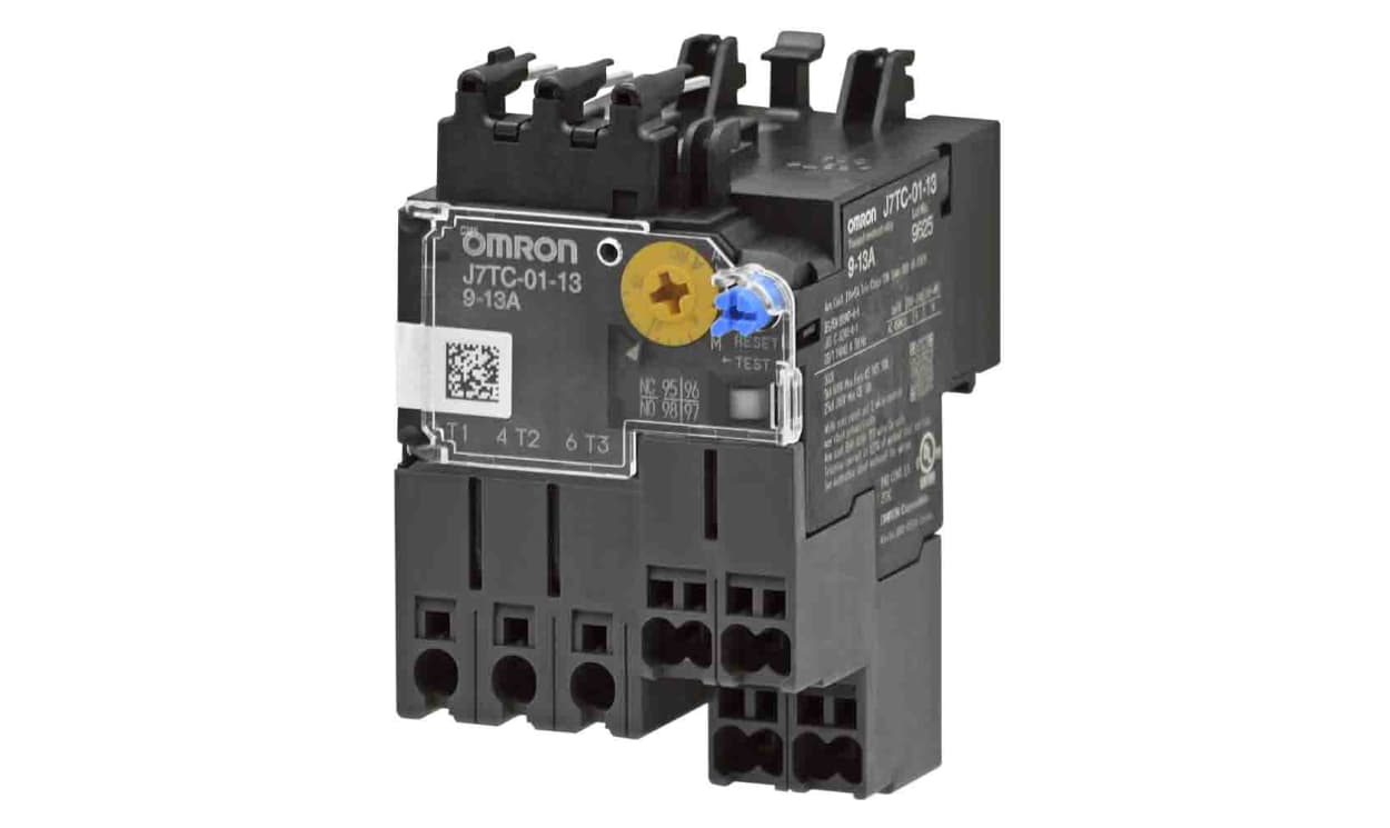 Omron J7TC-01-2E6, J7TC Series Contactor Relay, 1.7 → 2.6 A, 0.4 kW, 1NO + 1NC