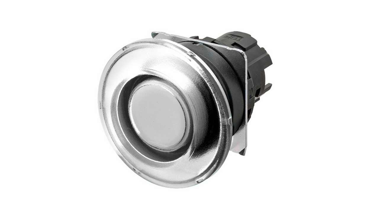 Omron A22NZ-BMM-TWA, A22N Series White Momentary Push Button Head, 22mm Cutout