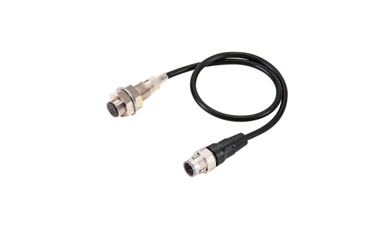 Omron E2E-X9B1T12-M1TJ 0.3M, Inductive Threaded Barrel Proximity Sensor, M12, 9 mm Detection, PNP NO, 10 → 30 V dc