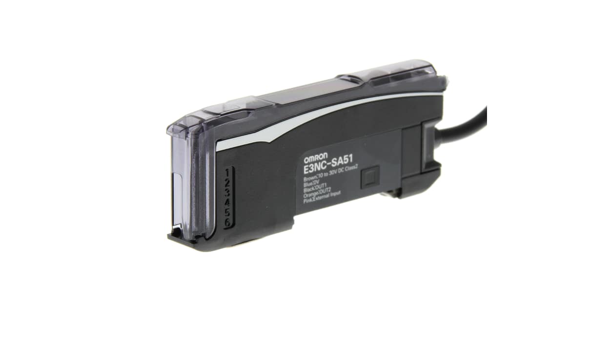 Omron E3NC-SA51 2M, Fibre Optic Sensor 1.2 m, PNP Output - generaltechuae