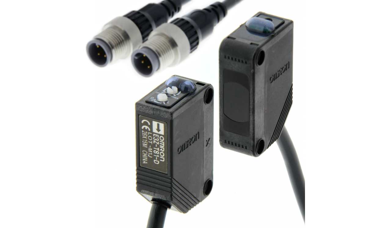 Omron E3Z-T81-M1TJ-IL3 0.3M, Through Beam Photoelectric Sensor, Block Sensor, 15 m Detection Range
