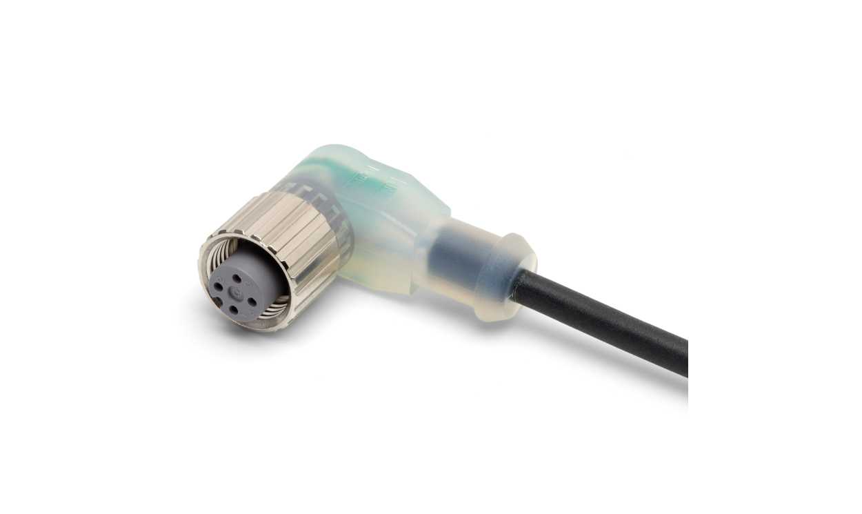 Omron XS2F-M12PVC4A10MPLED, Right Angle Female 4 way M12 to Unterminated Sensor Actuator Cable, 10m