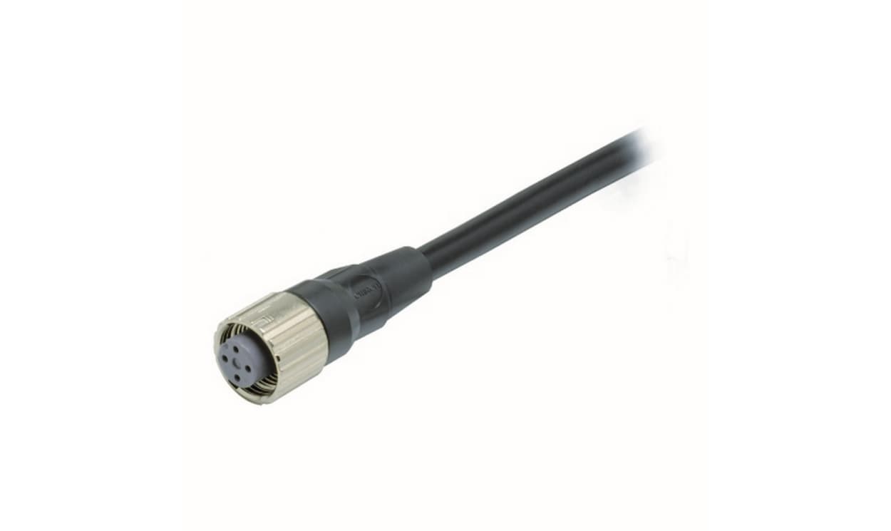Omron XS5F-D421-G80-X, Straight Female 4 way M12 to Unterminated Sensor Actuator Cable, 5m