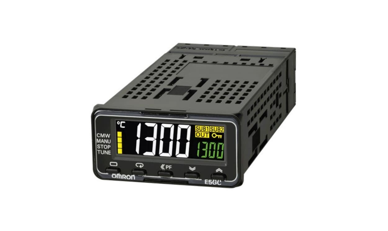 Omron E5GC-RX1DCM-000, E5GC Panel Mount PID Temperature Controller, 48 x 48mm 1 Input, 1 Output Relay, 24 V ac/dc Supply Voltage ON/OFF, - generaltechuae