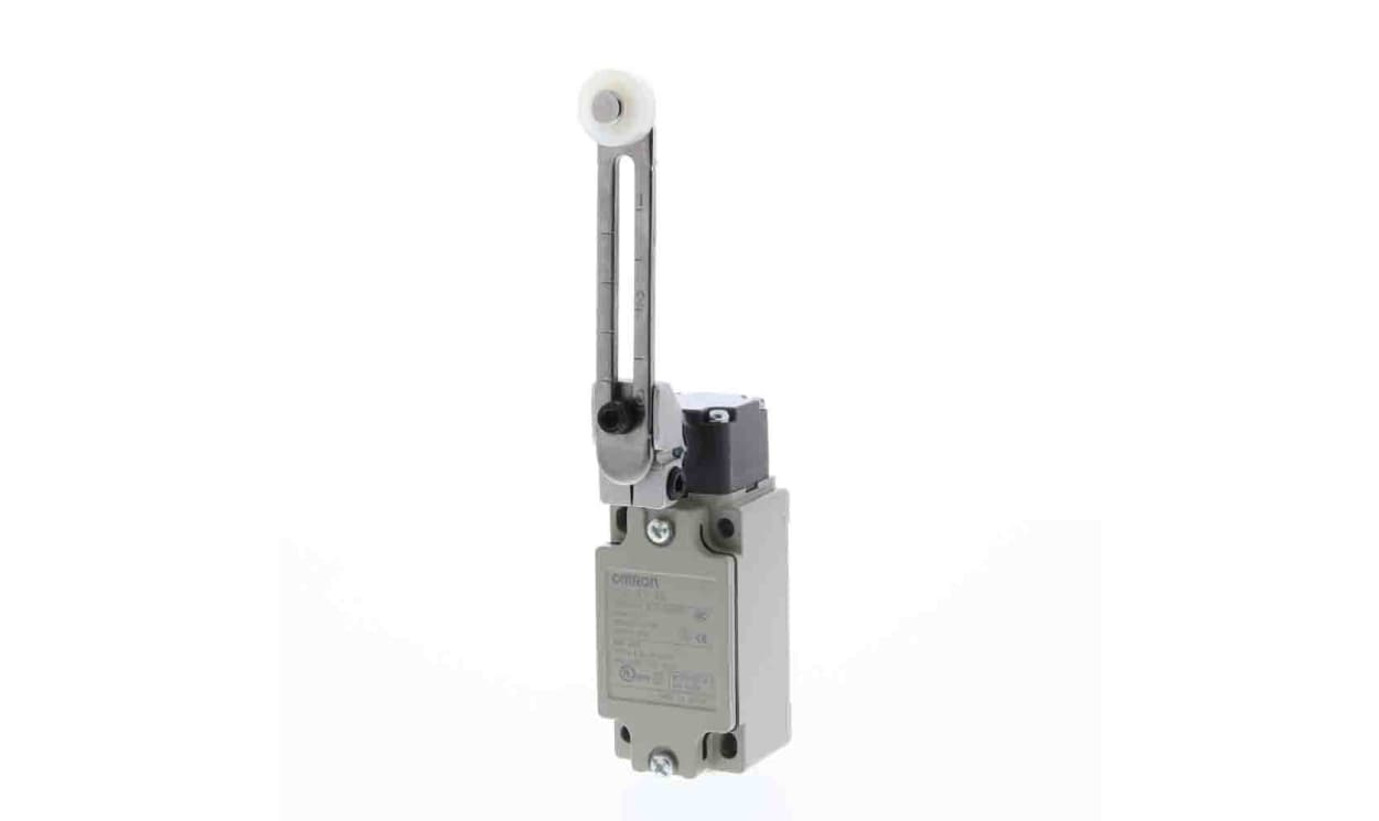 Omron D4B-4516N, Adjustable Roller Lever Limit Switch, 1NC/1NO, IP67, DPST, Metal Housing, 400V ac Max, 20A Max