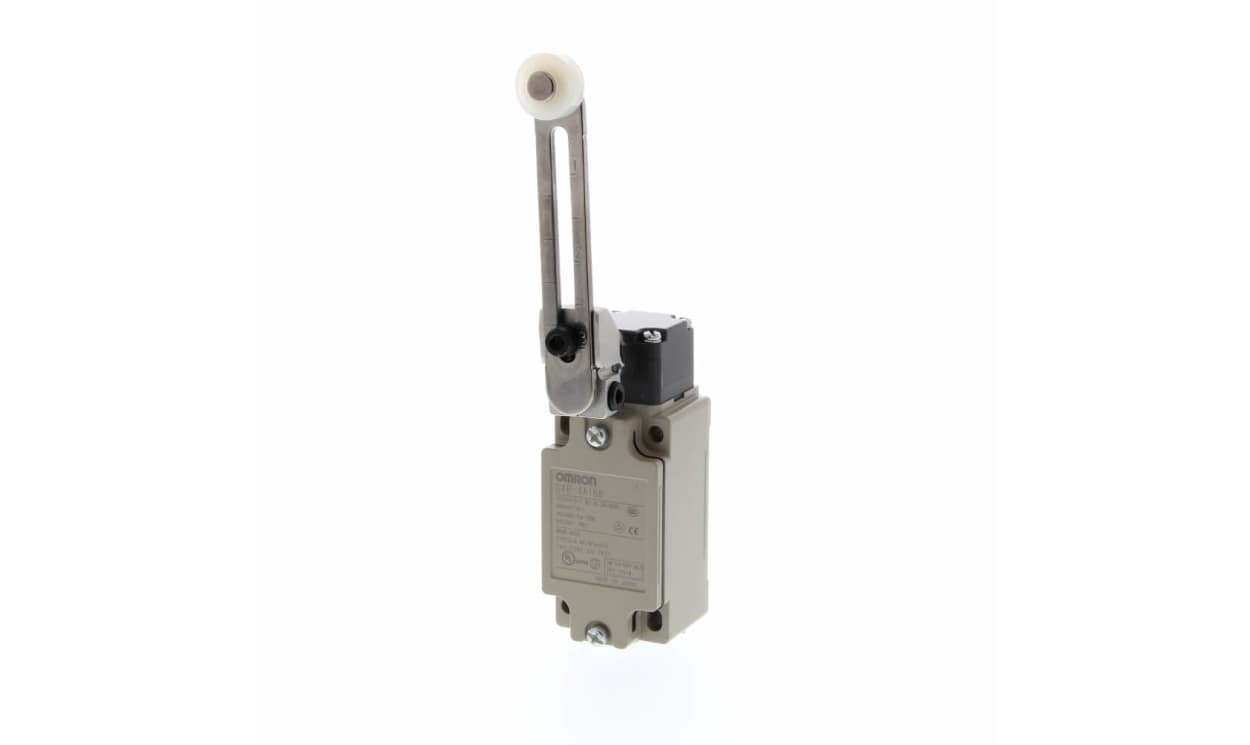 Omron D4B-4A16N, D4B-N Series Adjustable Roller Lever Limit Switch, 2NC, IP67, DPST, Metal Housing, 400V ac Max, 20A Max