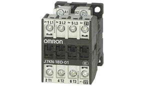 Omron J7KN-18D-01 230, Contactor, 230 VAC Coil, 3-Pole, 18 A, 7.5 kW, 3NO + 1NC - generaltechuae