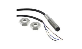 Omron E2B-S08KS01-WP-B1 2M, Inductive Threaded Barrel Proximity Sensor, M8, 1.5 mm Detection, PNP NO, 10 → 30 V dc