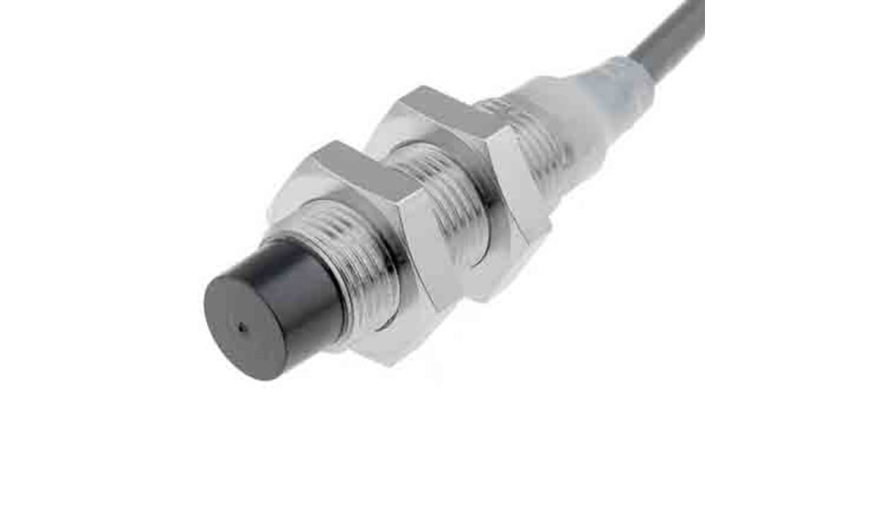 Omron E2A-S12KN08-WP-B1 2M, Inductive Threaded Barrel Proximity Sensor, M12, 8 mm Detection, PNP NO, 12 → 24 V dc - generaltechuae