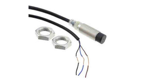 Omron E2B-M12KN05-WP-C1 2M, Inductive Threaded Barrel Proximity Sensor, M12, 5 mm Detection, NPN NO, 10 → 30 V dc