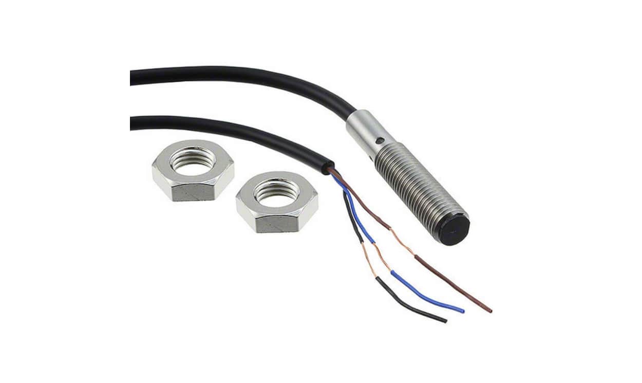 Omron E2B-S08KN02-WP-B1 2M, Inductive Threaded Barrel Proximity Sensor, M8, 2 mm Detection, PNP NO, 10 → 30 V dc - generaltechuae