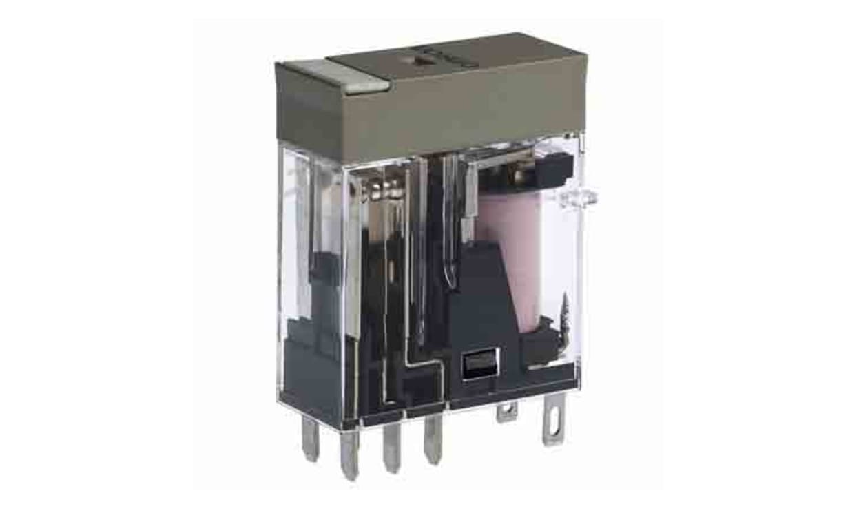 Omron G2R-2-S 230VAC (S), Plug In Non-Latching Relay, 230V ac Coil, 5A Switching Current, DPST