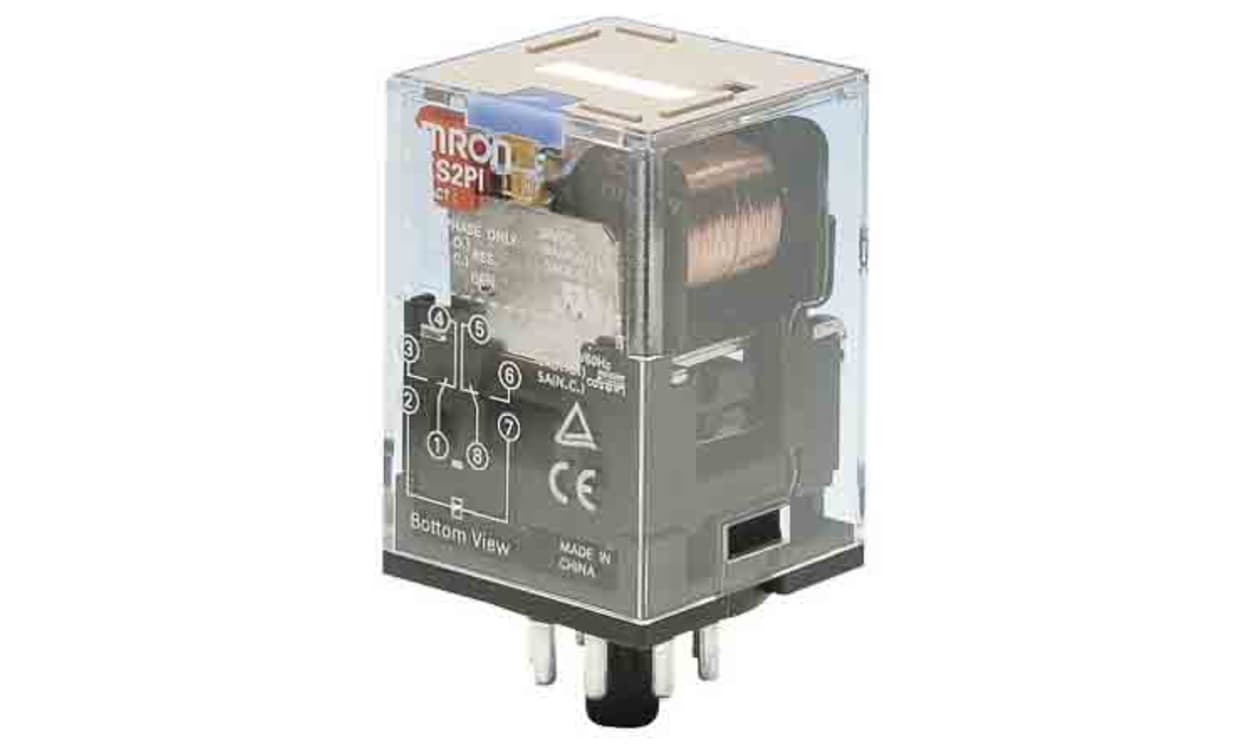 Omron MKS2PI 110VDC, Plug In Non-Latching Relay, 110V dc Coil, 10A Switching Current, DPDT