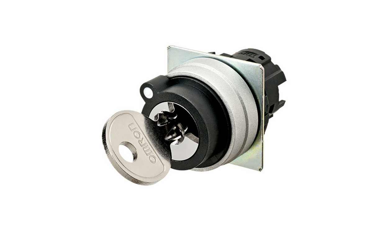 Omron A22NZ-2MM-01CA, A22NZ 2-position Key Switch Head, Manual Return, 22mm Cutout