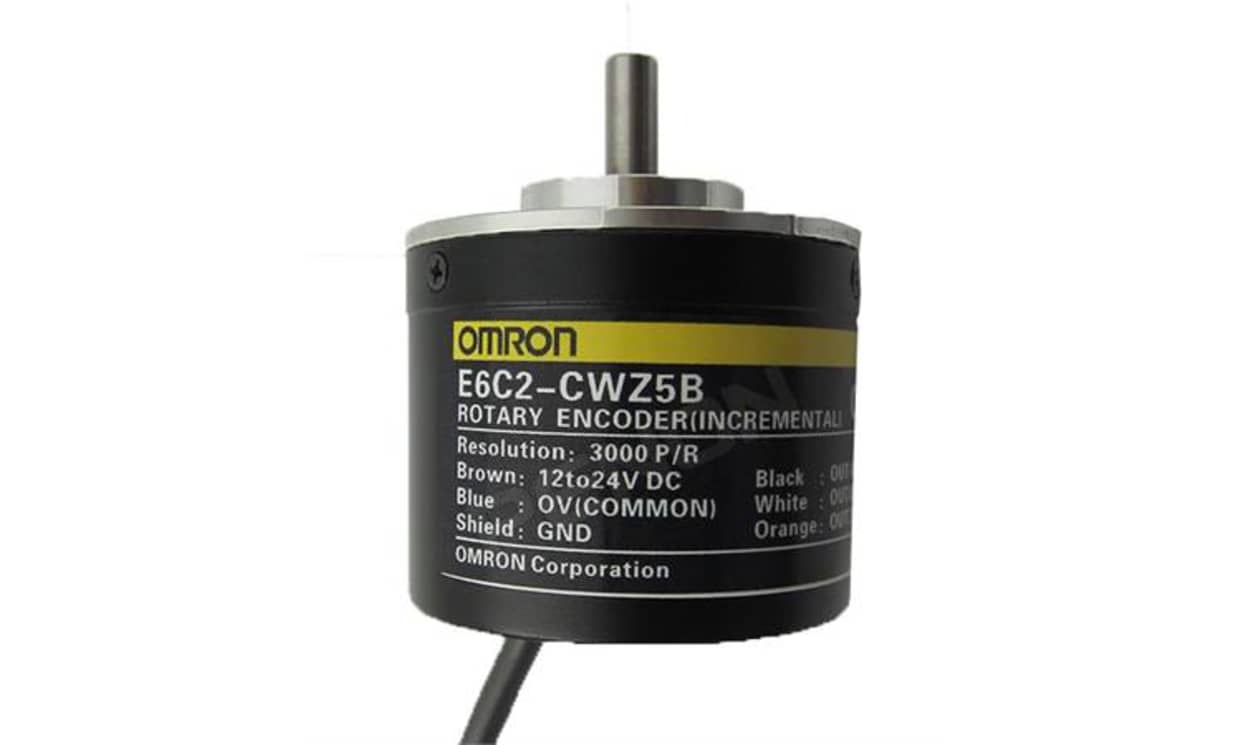 Omron E6C2-CWZ5B 100P/R 2M, Incremental Incremental Encoder, 100 ppr, PNP Open Collector Signal, Radial, Thrust Type - generaltechuae