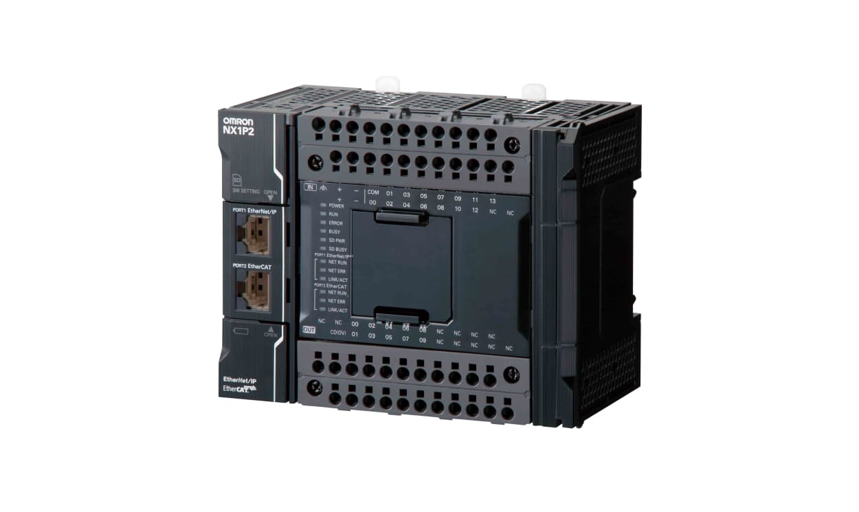 Omron NX1P2-9B24DT, NX1P Series PLC CPU for Use with NX Series, PNP/NPN Input - generaltechuae