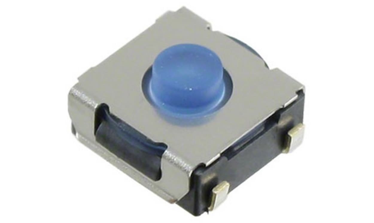Omron B3SL-1005P, IP67 Blue Plunger Tactile Switch, SPST 50 mA 0.9mm Surface Mount