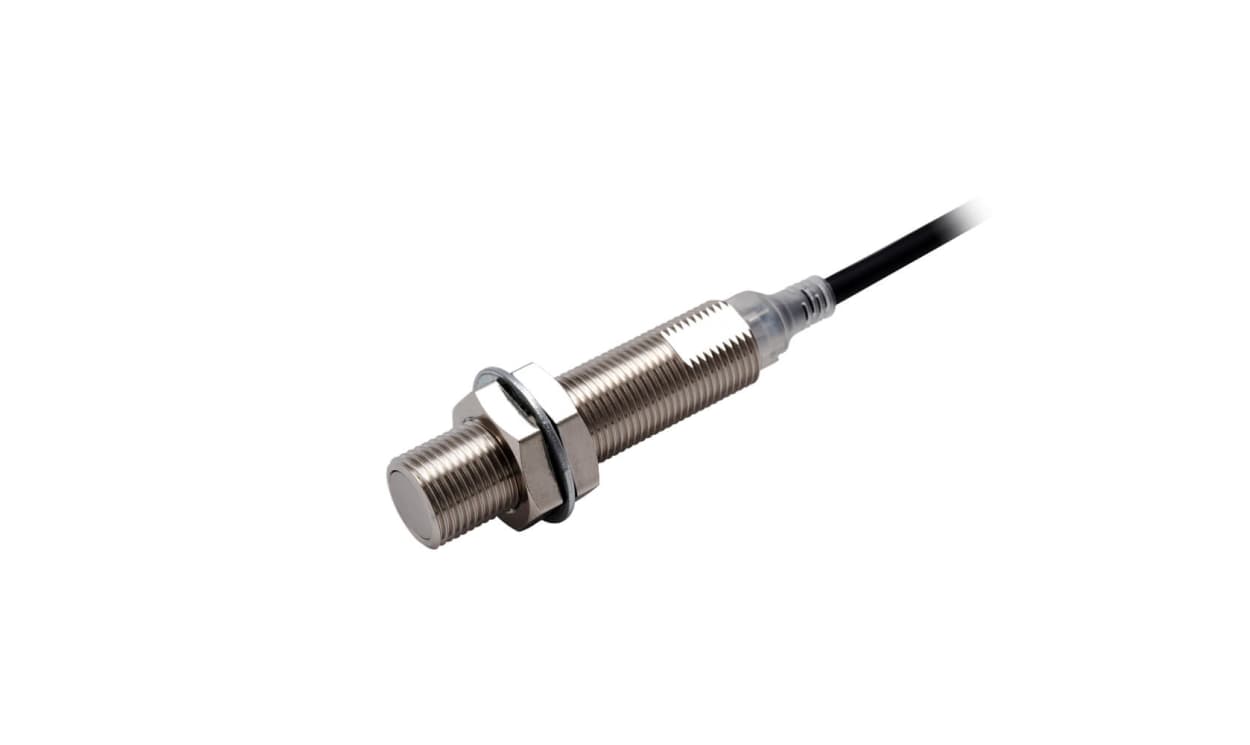 Omron E2E-X4C1L12 2M, Inductive Threaded Barrel Proximity Sensor, M12, 4 mm Detection, NPN NO, 10 → 30 V dc - generaltechuae