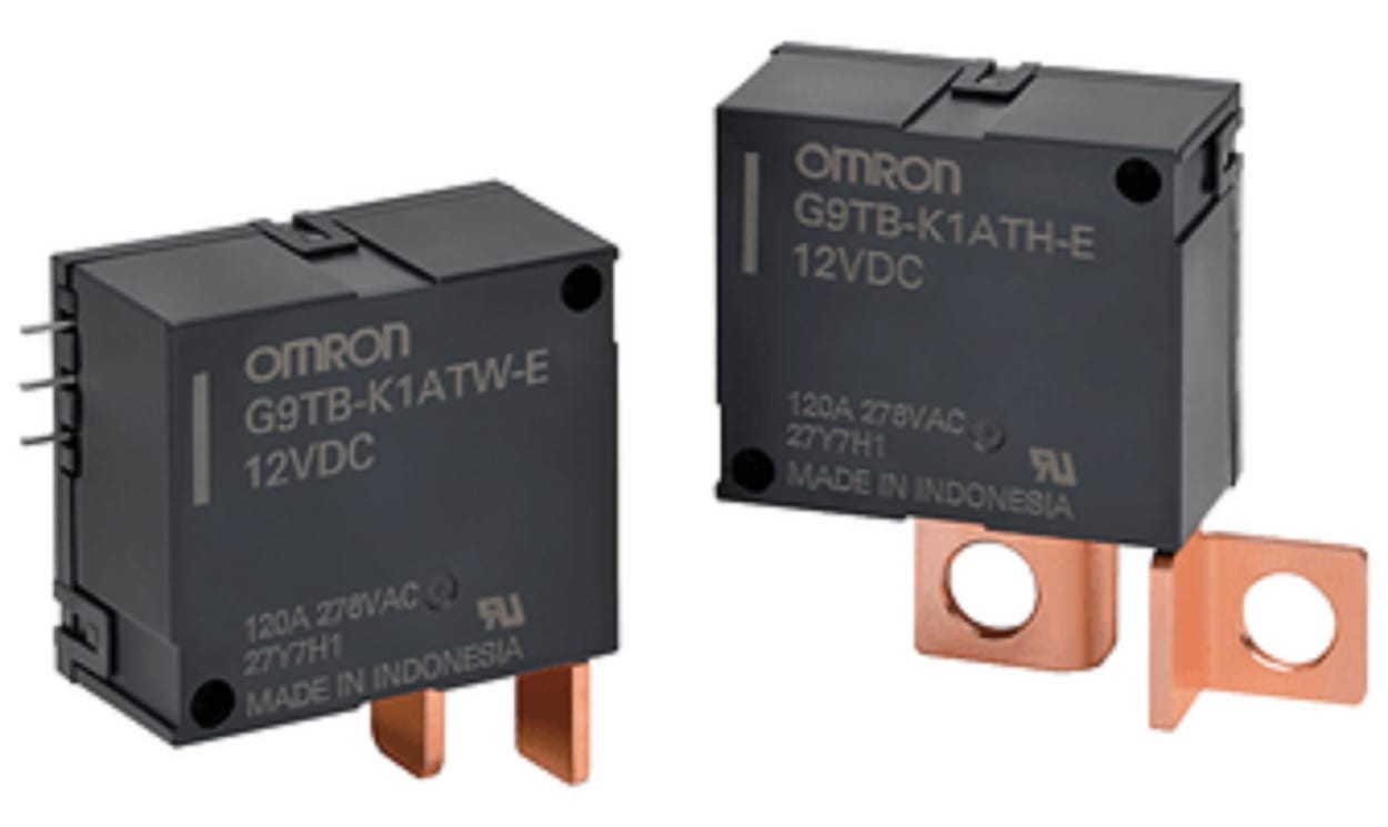 Omron G9TB-K1ATH-E DC12, Screw Mount Latching Power Relay, 12V dc Coil, 120A Switching Current, SPST