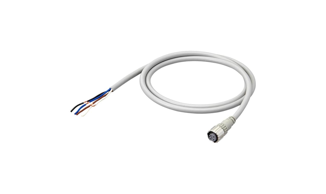 Omron XS5F-D421-G80-F, Straight Female M12 to Unterminated Sensor Actuator Cable, 5m