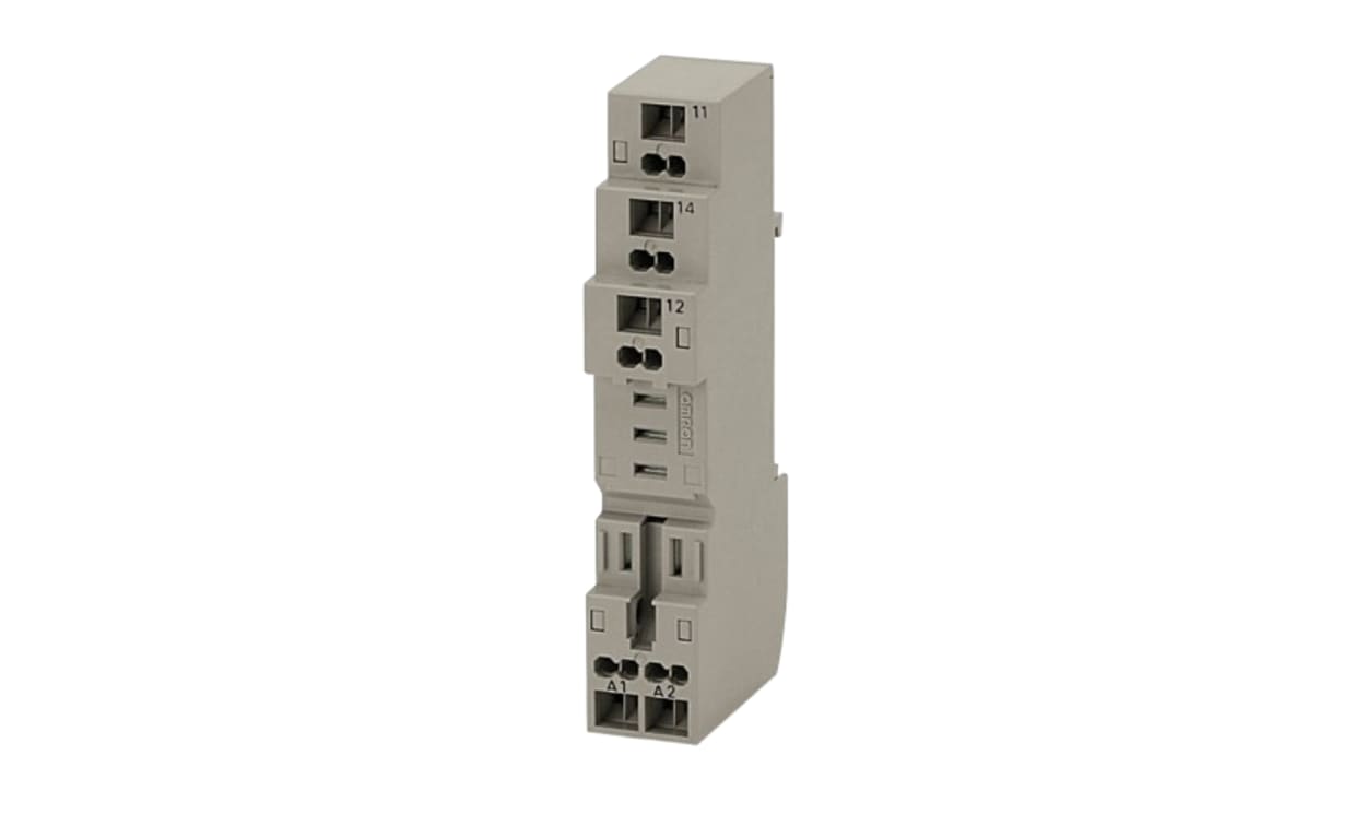 Omron P2RF-05-S, G2R 8 Pin 250V ac DIN Rail Relay Socket, for use with G2R-1-S Series - generaltechuae