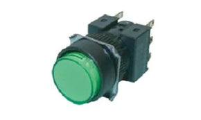 Omron A165L-TGY, A16 Series Illuminated Push Button Switch, Panel Mount, Green LED, IP65