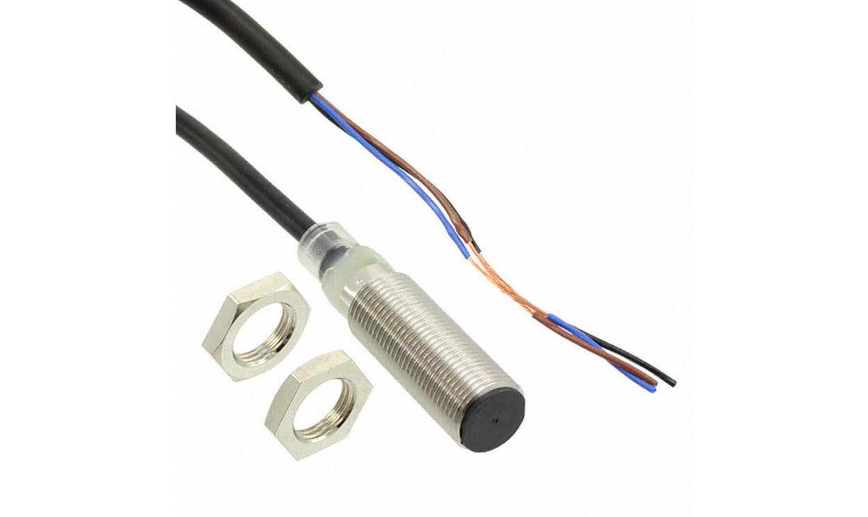 Omron E2B-M12KS02-WP-B1 2M, Inductive Threaded Barrel Proximity Sensor, M12, 2 mm Detection, PNP NO, 10 → 30 V dc - generaltechuae